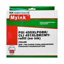 Перезаправляемые картриджи Canon PGI-450/ CLI-451 MyInk (без чернил) (MG5440/ MG5540/ MG6340/ MG6440/ MG7140/ IP7240/ MX924)