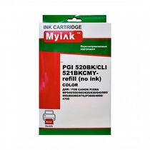 Перезаправляемые картриджи Canon PGI-520/ CLI-521 MyInk (без чернил) (MP540/ 550/ 560/ 620/ 630/ 640/ 980/ 990/ MX860/ MX870/ IP3600/ IP4600/ IP4700)