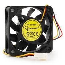 Case Fan 60mm Gembird D6015SM-3, 60x60x15мм, 3pin, с подшипником скольжения, кабель