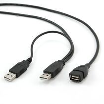Кабель удлинитель Gembird USB Type A [П] - USB Type A [М] 1,8м, , черный (CCP-USB22-AMAF-6) пакет.