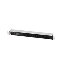 Блок розеток 19", 1U, в стойку, 10xC13, вход C14, 10A, металлический корпус (R-10-10C13-I-440-Z)