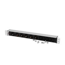 Блок розеток 10", 1U, в стойку, 6xSchuko/ 5xC13, 220V, 10А, металлический корпус (R-10-6S-5C13-I-440-Z)