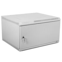 Шкаф настенный телекоммуникационный разборный 19" 06U, Ш600*В345*Г350, передняя дверь - металл, серый (ШРН-Э-6.350.1)
