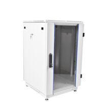 Шкаф напольный телекоммуникационный 19" 18U, Ш600*В960*Г600, передняя дверь - стекло, серый (ШТК-М-18.6.6-1ААА)