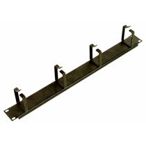 Организатор кабельный 19" 1U, с металлическими кольцами (4 шт), черный (ГКО-4.62-9005)