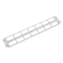 Организатор кабельный 19" 2U, с окнами (без колец), серый (ГКО-О-2)