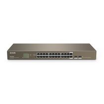 Неуправляемый коммутатор 26 портов Tenda TEG1024F ( 24x1Гбит/ с, 2xSFP) корпус - металл