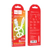 Кабель HOCO USB Type-C X85a Strength (1м. Белый)