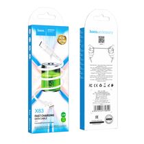 Кабель HOCO MicroUSB X83m Victory (1м. Белый)