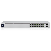 Управляемый PoE-коммутатор 16 портов: Ubiquiti USW-16-POE-EU (16х10/ 100/ 1000 Мбит/ с,2хSFP,16хPoE