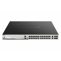 Управляемый PoE-коммутатор 30 портов D-Link DGS-3130-30PS (24х1Гбит/ с, 2х10Гбит/ с, 4хSFP+, 24хPoE, PoE‑бюджет 370 Вт) 3 уровня