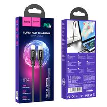 Кабель HOCO Lightning/ USB Type-C X14 Double speed PD (1м. Черный)