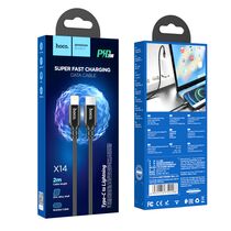 Кабель HOCO Lightning/ USB Type-C X14 Double speed PD (2м. Черный)