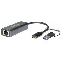 Сетевой адаптер: D-Link DUB-2315 (USB 3.0, 2.5G) 1x RJ-45; USB Type-C с переходником USB Type-C /  USB Type-A