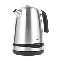 Чайник электрический BQ KT1724SW серебристый/ черный (2200 Вт, объем - 1.7 л, корпус: металлический)
