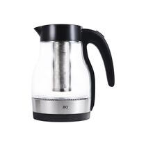 Чайник электрический BQ KT2046G серебристый/ черный (2200 Вт, объем - 1.7 л, корпус: стеклянный)