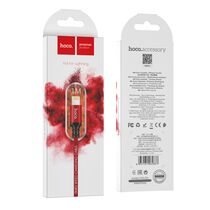 Кабель HOCO Lightning X14i Times speed (1м. USB 2.0. Черно-красный)