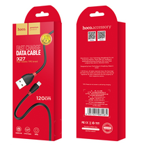 Кабель USB HOCO X27m Excellent (MicroUSB, 1.2м, пластик, Черный)