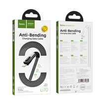 Кабель USB HOCO U70i Splendor Charging (Lightning, 1.2м, плетеный, Серый)