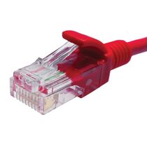 Патч-корд UTP-RJ-45, медь, 0,5 м, Cat5E, SUPRLAN, красный (10-0151)