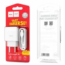 Сетевое зарядное устройство HOCO C72A Glorious (1xUSB, 2.1A+micro-USB.Белый)