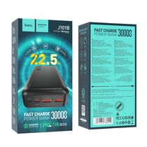 Внешний аккумулятор HOCO J101B Astute 30000mAh, USB 2A x2, USB 18W x1, Type-C PD20 x1, QC3.0, индикатор заряда, пластик, черный