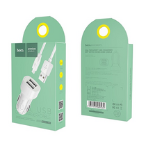Автомобильное зарядное устройство HOCO Z2A (2xUSB, 2.4А+micro-USB.Белый)