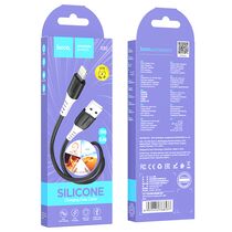 Кабель USB HOCO X82i (Lightning, 1м, силиконовый, Черный)