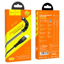 Кабель USB HOCO U105m Treasure (MicroUSB, 1.2м, пластик плоский, Черный)