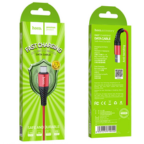 Кабель USB HOCO X38m Cool (MicroUSB, 1м, плетеный, Красный)