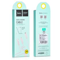 Кабель USB HOCO X1 Rapid (Type-C/ Lightning/ MicroUSB, 1м, пластик, Белый)
