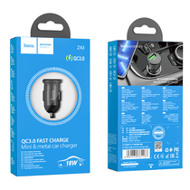 Автомобильное зарядное устройство HOCO Z43 Mighty (1xUSB, 3А+Черный)