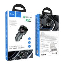 Автомобильное зарядное устройство HOCO Z42 Light road (1xUSB, 3А+Серый)
