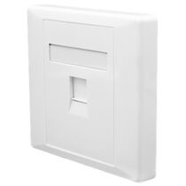 Лицевая панель 1 порт (80х80, Keystone, шторка) (10-0333)