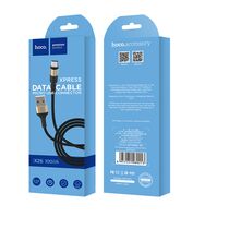Кабель USB HOCO X26m Xpress (MicroUSB, 1м, плетеный, Черно-золотой)