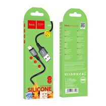 Кабель USB HOCO X86i (Lightning, 1м, силиконовый, Черный)