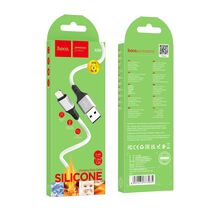 Кабель USB HOCO X86i (Lightning, 1м, силиконовый, Белый)