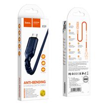 Кабель USB HOCO X59m Victory (MicroUSB, 1м, плетеный, Синий)