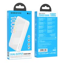 Внешний аккумулятор Borofone BJ27 Pindar 10000mAh, USB x2, пластик, белый