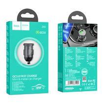 Автомобильное зарядное устройство HOCO Z43 Mighty (1xUSB, 3А+Серый)