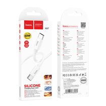 Кабель Type-C HOCO X87 Magic 60W (Type-C, 1м, силиконовый, Белый)