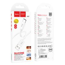 Кабель USB HOCO X87a Magic (Type-C, 1м, силиконовый, Белый)