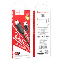 Кабель USB HOCO X88i Gratified (Lightning, 1м, пластик, Черный)