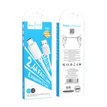 Кабель USB HOCO X88m Gratified (MicroUSB, 1м, пластик, Белый)