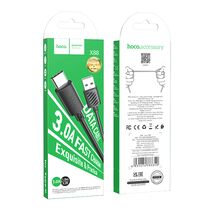 Кабель USB HOCO X88a Gratified (Type-C, 1м, пластик, Черный)