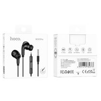 Проводные наушники HOCO M101 Pro Crystal, jack 3.5 mm, микрофон, внутриканальные, черный (6931474782373)