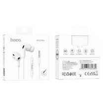 Проводные наушники HOCO M101 Pro Crystal, jack 3.5 mm, микрофон, внутриканальные, белый (6931474782380)