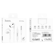 Проводные наушники HOCO M101 Max Crystal, jack 3.5 mm, микрофон, вкладыши, белый (6931474782427)