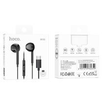 Проводные наушники HOCO M101 Crystal, Type-C, микрофон, вкладыши, черный (6931474782359)