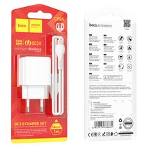 СЗУ HOCO C98A Proton (1xUSB, 3А, белый) + кабель micro-USB
